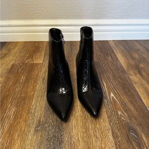 Black Pointed Toe Booties